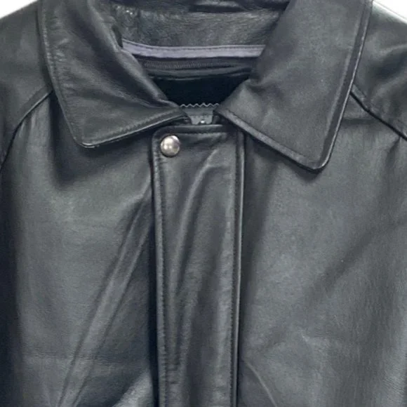 Michael Michelle Black Leather Bomber